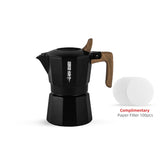 MHW-3Bomber Double Valve Moka Pot 100ml - Black