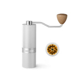 Mhw-3Bomber Racing M1- Manual Coffee Grinder Titanium Plated Burr- Silver Maple Handle