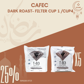 CAFEC Dark Roast T-83 Coffee Paper Filters