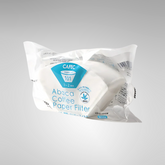 CAFEC Abaca V60 Trapezoid Paper Filter for (101) 1-2 Cups (100 Filters)