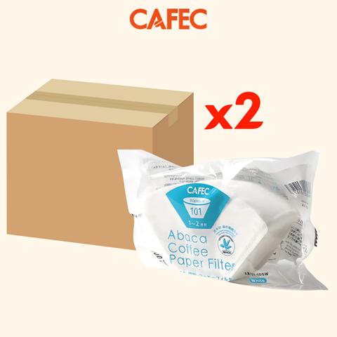 CAFEC Abaca Trapezoid Paper Filter for (101) 1-2 Cups