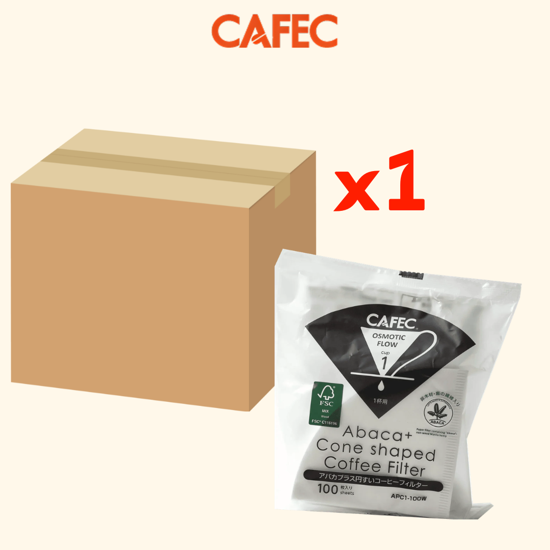 CAFEC Abaca+ Paper Filter Cup 1 Filter Paper