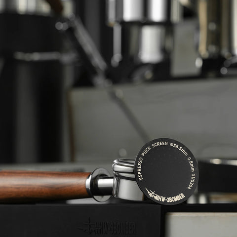 Mhw-3Bomber Espresso Puck Screen Titanium Plated 58mm 0.2mm - Black