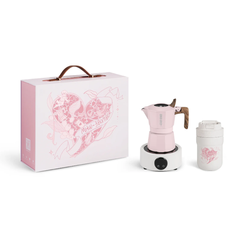 MHW-3BOMBER Flipped Moka Pot Gift Box-5 pcs in one-Pink
