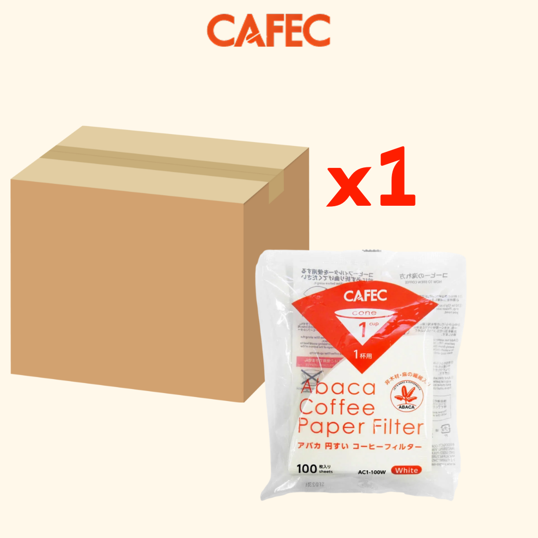 CAFEC Abaca Cone Shape Paper Filters Cup 1