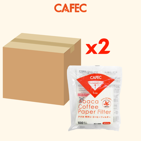CAFEC Abaca Cone Shape Paper Filters Cup 1