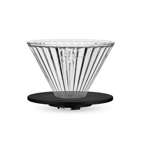 MHW-3Bomber Elf Glass Coffee Dripper - Black base