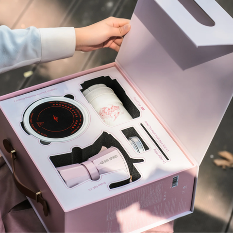 MHW-3BOMBER Flipped Moka Pot Gift Box-5 pcs in one-Pink