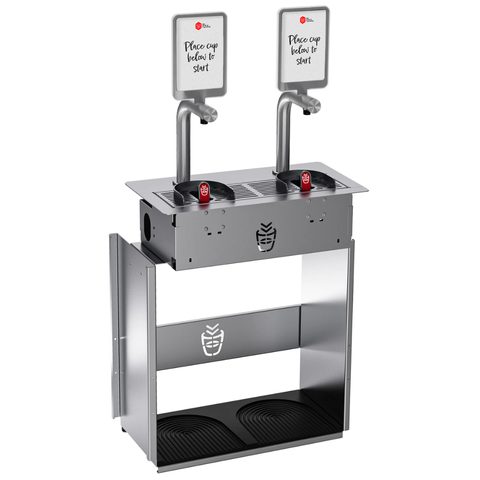 Freepour Batch Double with Digital Screen Signage - six simple machine