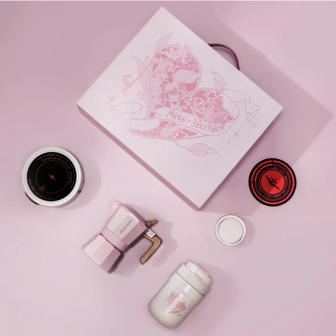 MHW-3BOMBER Flipped Moka Pot Gift Box-5 pcs in one-Pink