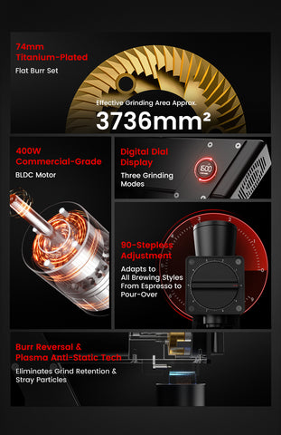 MHW-3BOMBER F74 Navigator Electric Coffee Grinder