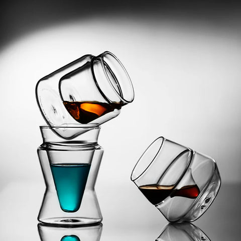 MHW-3Bomber DW Glass-V-Shaped-130ml Transparent