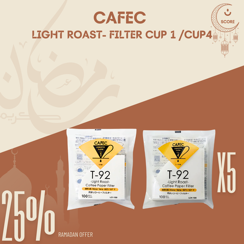 CAFEC Light Roast T-92 Coffee Paper Filters