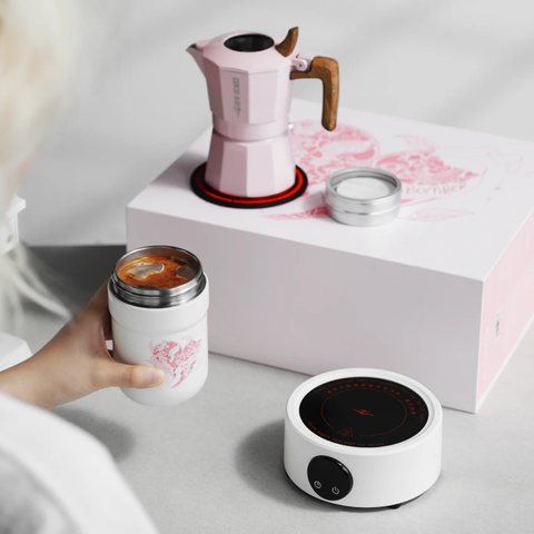 MHW-3BOMBER Flipped Moka Pot Gift Box-5 pcs in one-Pink