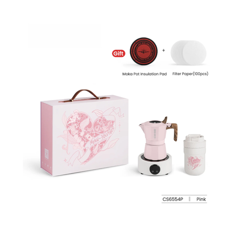 MHW-3BOMBER Flipped Moka Pot Gift Box-5 pcs in one-Pink