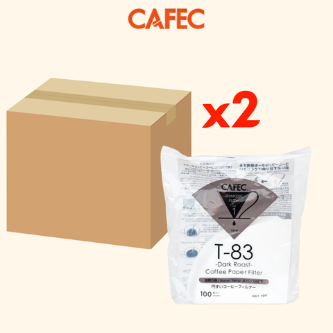 CAFEC Dark Roast T-83 Coffee Paper Filters Cup 1