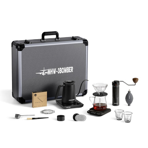 MHW-3BOMBER B-3 Tactical Suitcase 12pcs Set Coffee Black