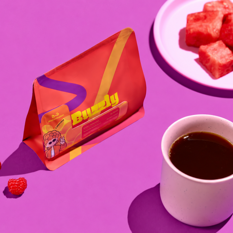 Buzzly Roasted Coffee Beans - Watermelon Colombian Infused (125g) Coffee Beans