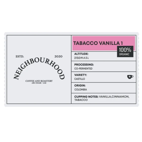 Neighbourhood Roastery TOBACCO VANILLA (150g) Coffee Beans