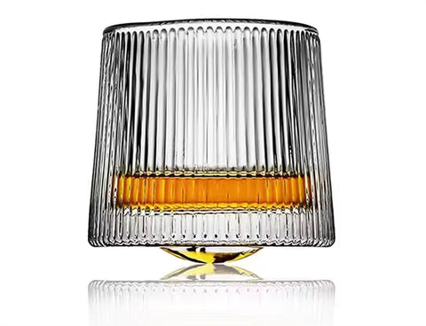 Stripped Glass- Round Base