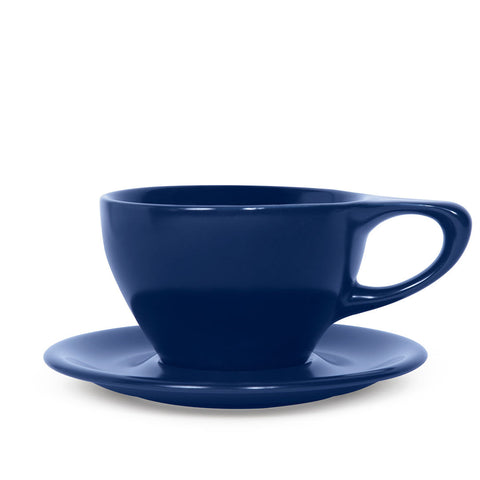 notNeutral Indigo Lino Large Latte Cup & Saucer
