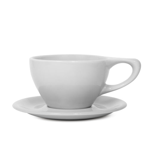 notNeutral Light Gray Lino Large Latte Cup & Saucer