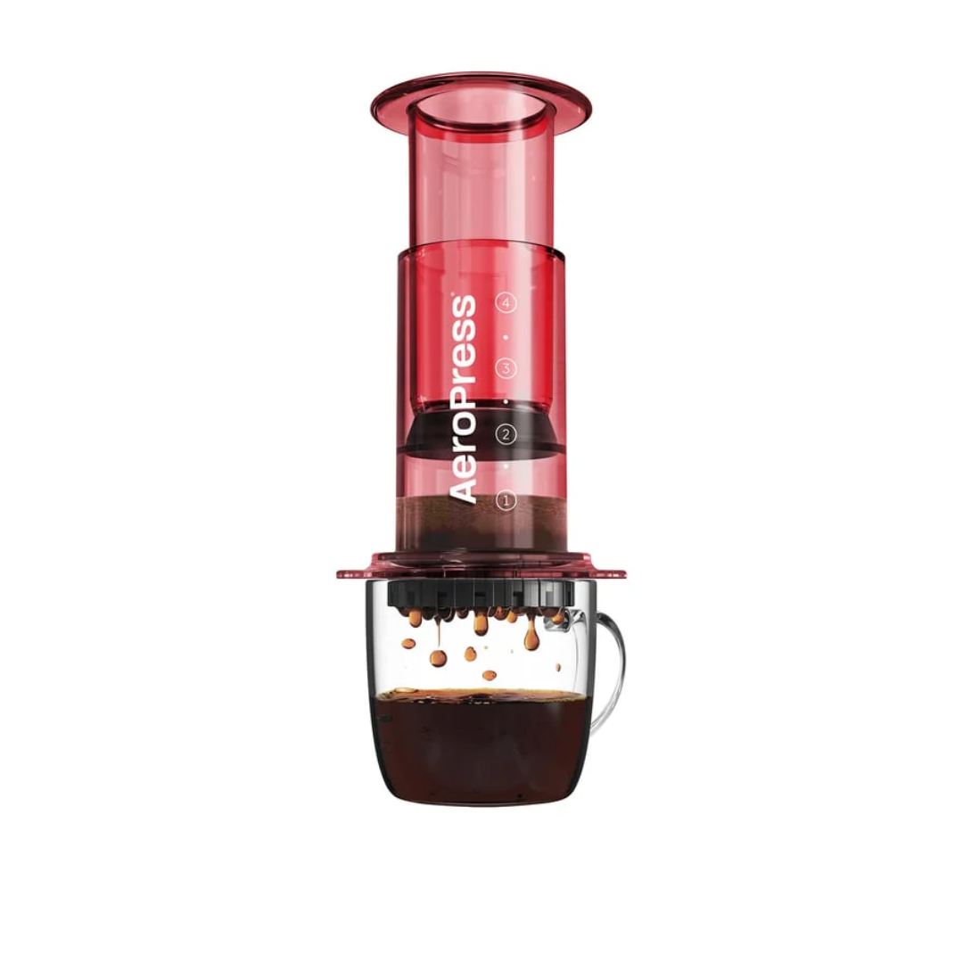 AeroPress - Coffee Maker - Clear Red