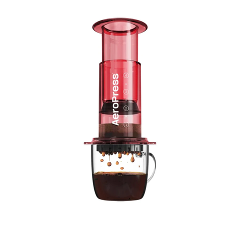 AeroPress - Coffee Maker - Clear Red
