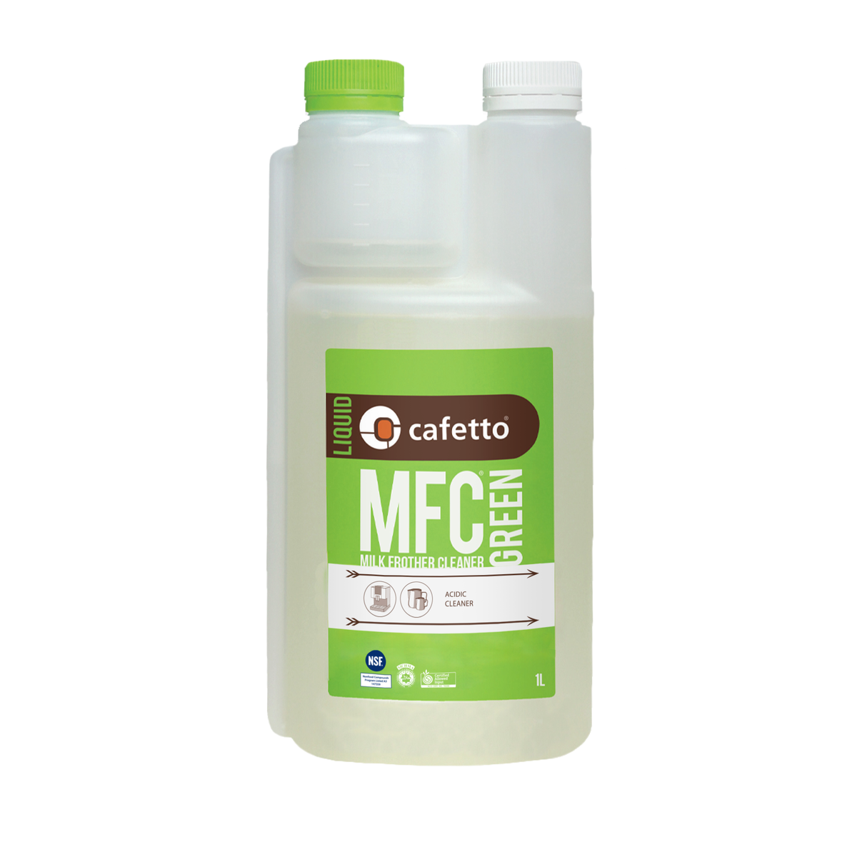 Cafetto MFC Green Milk Frother Cleaner (1 ltr Liquid)