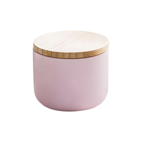 Storage Jar Ceramic lid pink