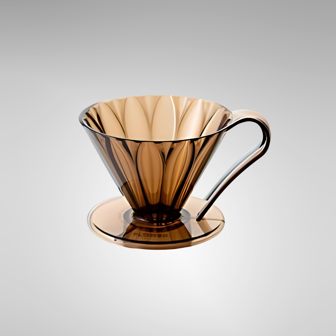 CAFEC Tritan Cone-Shaped Flower Dripper Clear Brown Cup 4