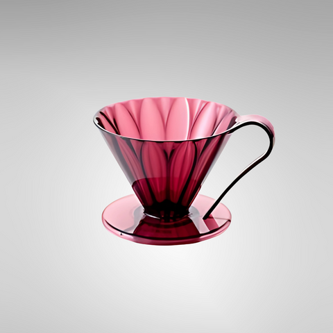 CAFEC Tritan Cone-Shaped Flower Dripper Wine Red Cup 4