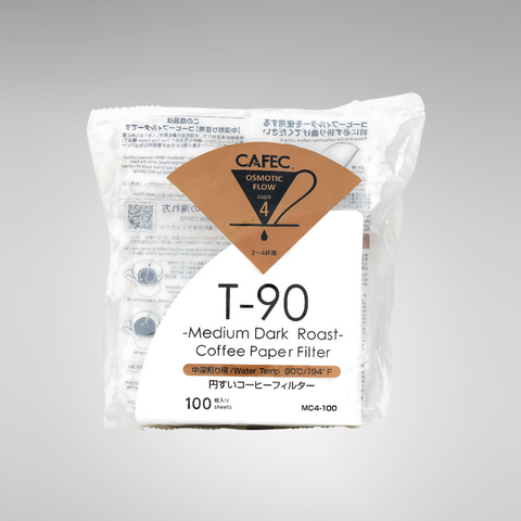 CAFEC Medium Roast V60 Coffee Paper Filters Cup 4 (Pack of 100)