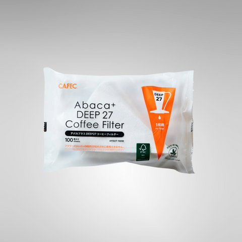 CAFEC Abaca+ Deep 27 Paper Filters Cup 1 (Pack of 100)