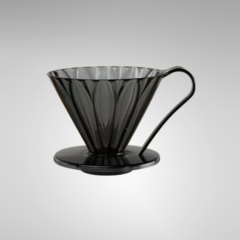 CAFEC Tritan Cone-Shaped Flower Dripper Cup4 (Clear Black)