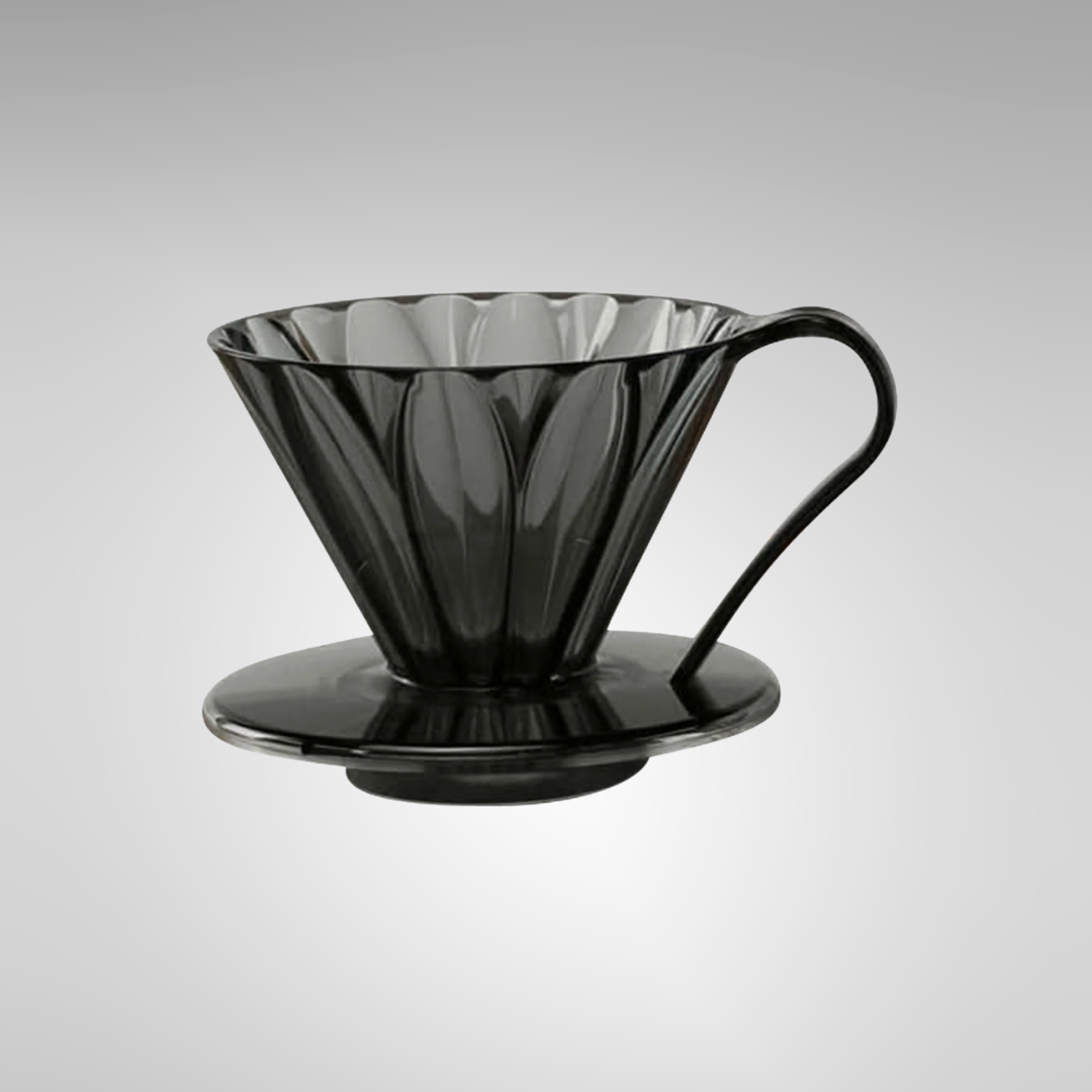 CAFEC Tritan Cone-Shaped Flower Dripper Cup1 (Clear Black)