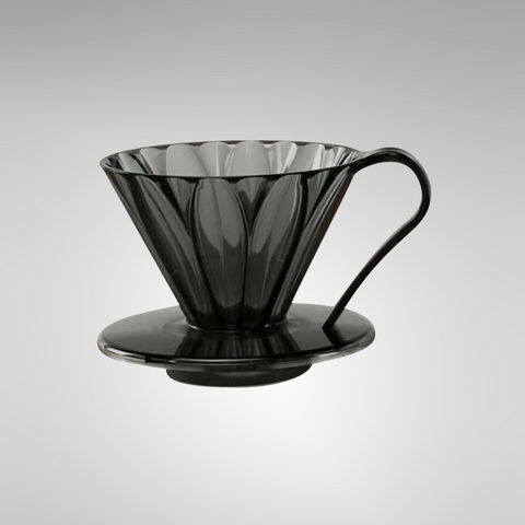 CAFEC Tritan Cone-Shaped Flower Dripper Cup1 (Clear Black)