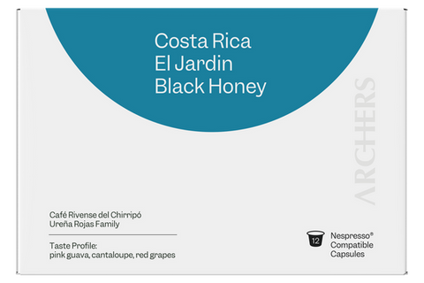 Archers Coffee - Costa Rica - El Jardin Black Honey - Coffee Capsule Box of 12