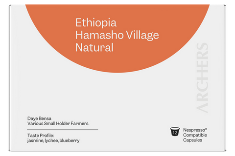 Archers Coffee - Ethiopia - Hamasho - Coffee Capsule Box of 12