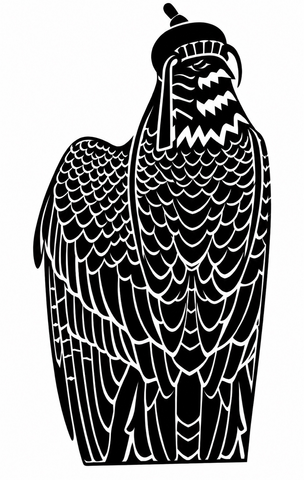 Xbloom Emirati Edition Falcon Sticker (Black/White)