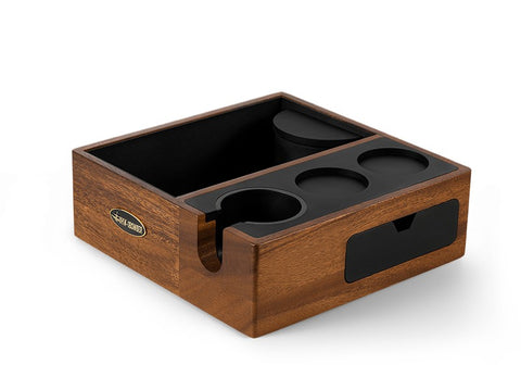 Mhw-3Bomber Large Multifunctional Knock box & Portafilter Holder (51-58mm) - Walnut