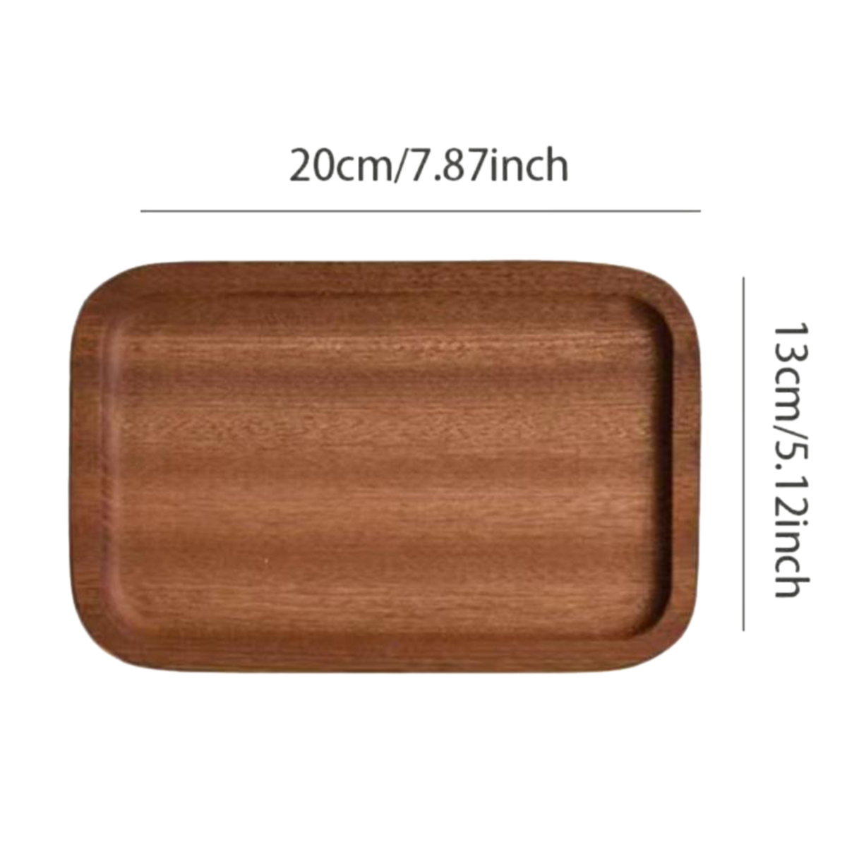 Rectangular Wooden Tray Dark Brown