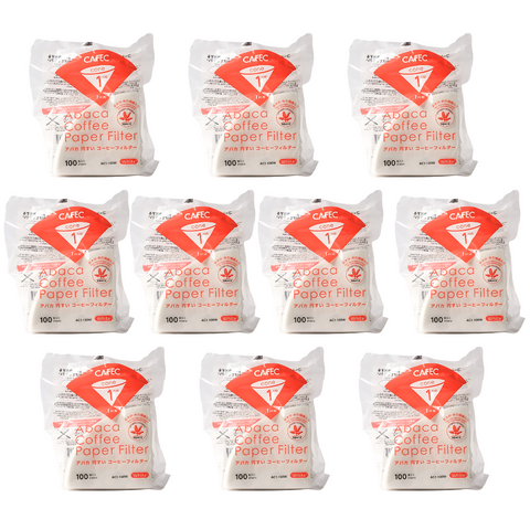 CAFEC Abaca V60 Paper Filters Cup 1, (Pack of 100)