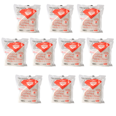 CAFEC Abaca V60 Paper Filters Cup 4, (Pack of 100)