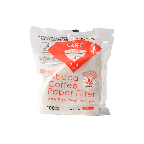 CAFEC Abaca V60 Paper Filters Cup 4, (Pack of 100)