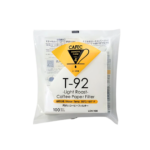 CAFEC Light Roast V60 Coffee Paper Filters Cup 4 (Pack of 100)
