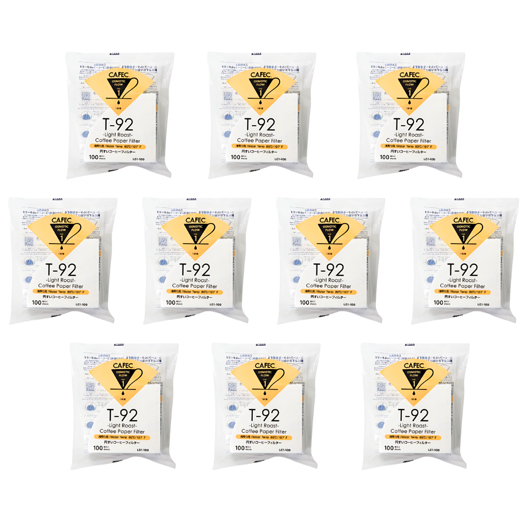 CAFEC Light Roast T-92 Coffee Paper Filters Cup 1 (Pack of 100)