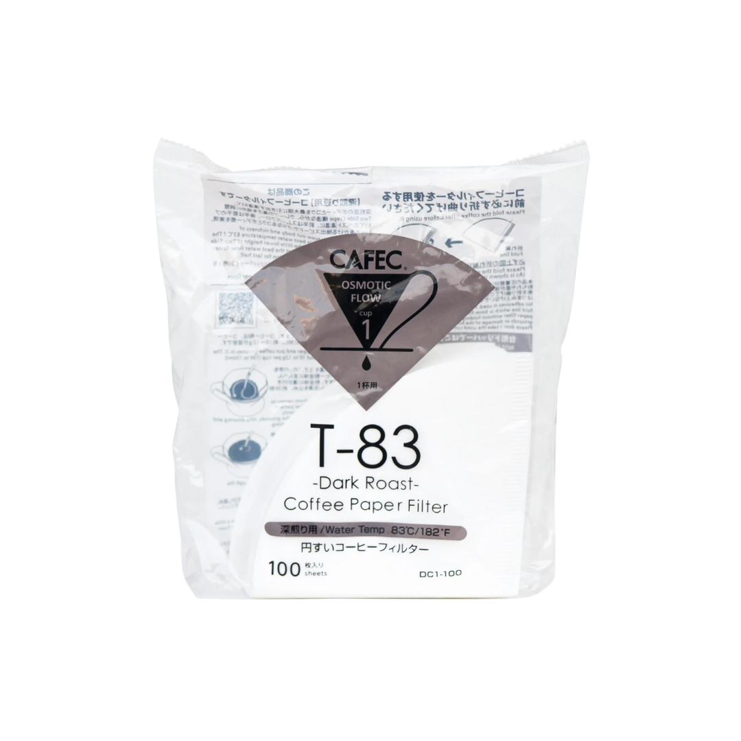 CAFEC Dark Roast V60 Coffee Paper Filters Cup 1 (Pack of 100)