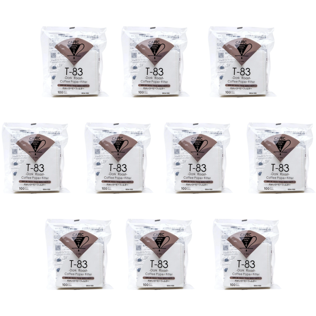 CAFEC Dark Roast T-83 Coffee Paper Filters Cup 4 (Pack of 100)