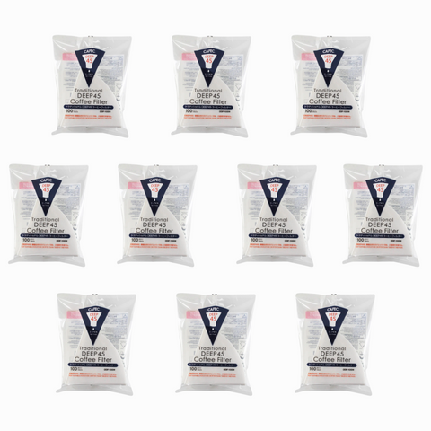 Cafec V60  Traditional Deep 45  Filter 02 (Pack of 100)
